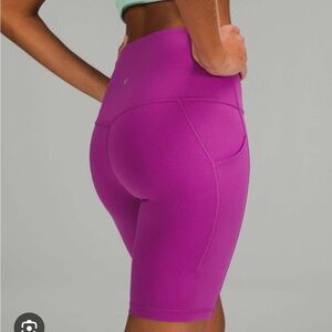 lululemon Align High Rise Short with pockets 8” (vivid plum)